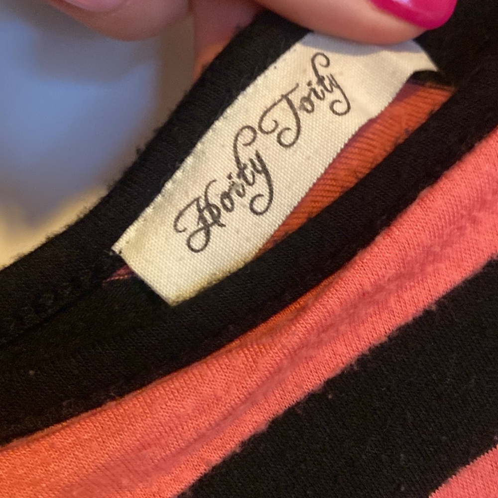 Hoity Toity size small pink and black chevron maxi dress - Picture 3 of 6